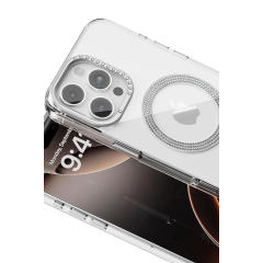 Joko  İphone 16 Pro Max Tash Diamond Magsafe Kapak - Beyaz