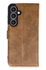 Newface Samsung Galaxy S24 Fe Kılıf Trend S Plus Kapaklı Kılıf - Taba