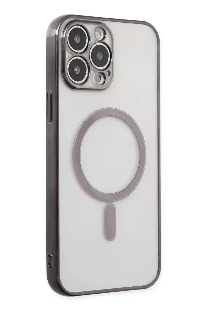 Newface İphone 14 Pro Kılıf Magneticsafe Lazer Silikon - Siyah