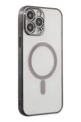 Newface İphone 14 Pro Kılıf Magneticsafe Lazer Silikon - Siyah
