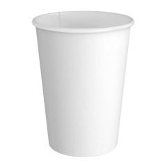 Tek Katman Soğuk İçecek Karton Bardak, 12 oz, Beyaz