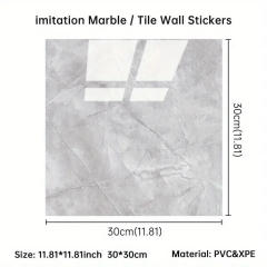 Gri Mermer Desen Duvar Sticker (30*30)