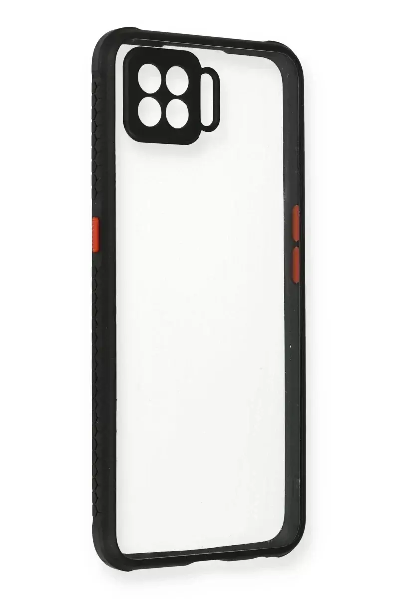 Newface Oppo A73 Kılıf Miami Şeffaf Silikon - Siyah