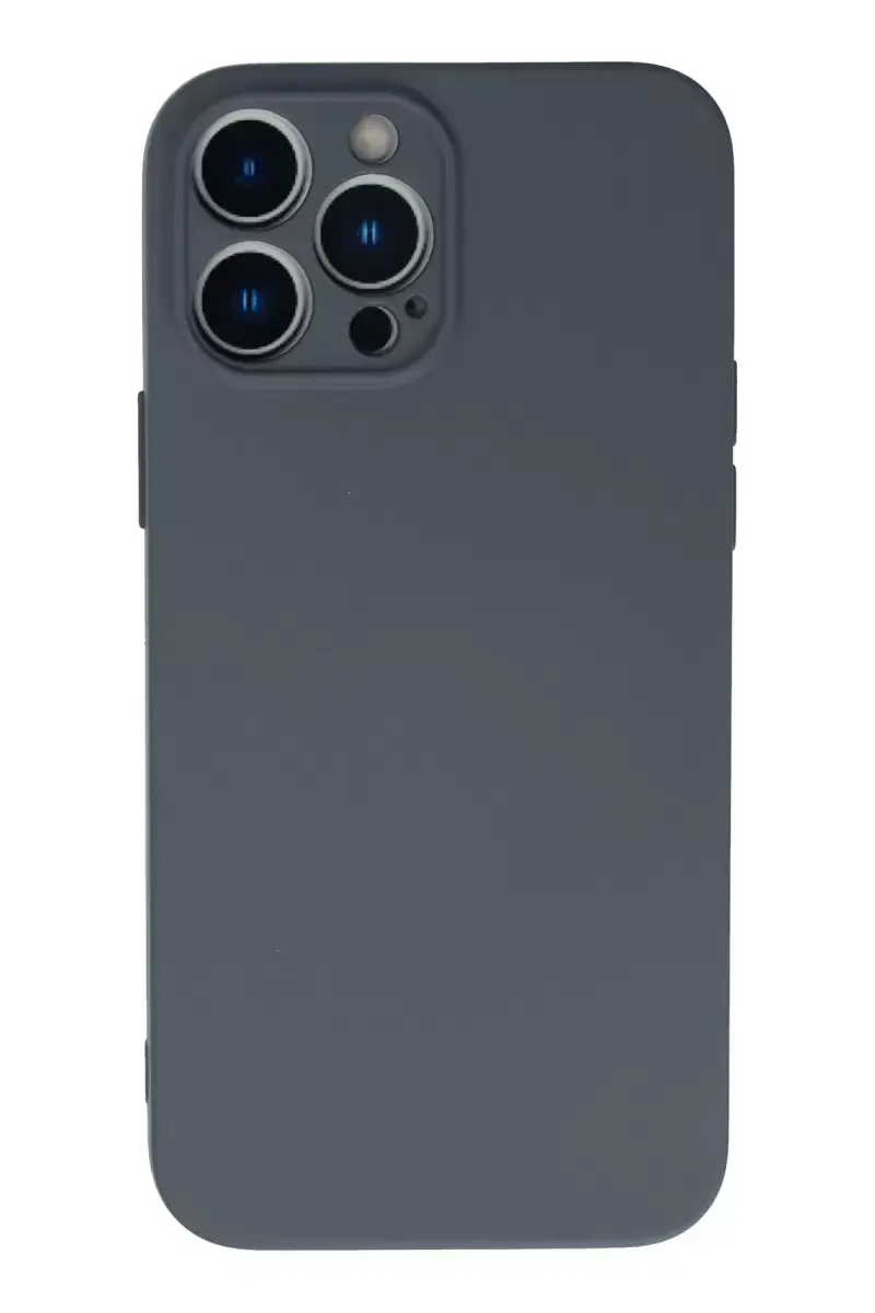 Newface İphone 13 Pro Kılıf Nano İçi Kadife Silikon - Gri