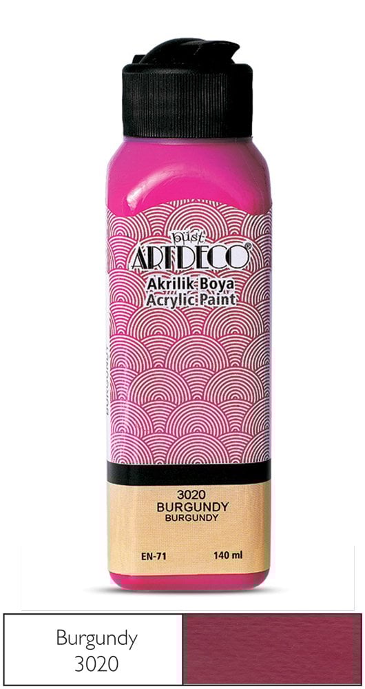 Akrilik Ahşap Boyası 140ml 3020 Burgundy