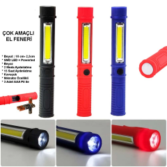 Çok Amaçlı Mıknatıslı Pilli El Feneri Wt-1905