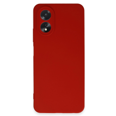 Oppo A38 Kılıf First Silikon - Kırmızı