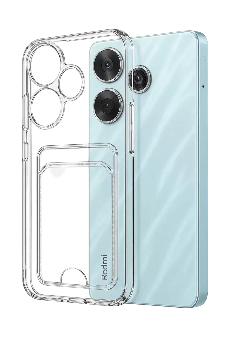 Newface Xiaomi Redmi 13 4g Kılıf Kart Şeffaf Silikon - Şeffaf