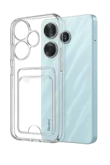Newface Xiaomi Redmi 13 4g Kılıf Kart Şeffaf Silikon - Şeffaf
