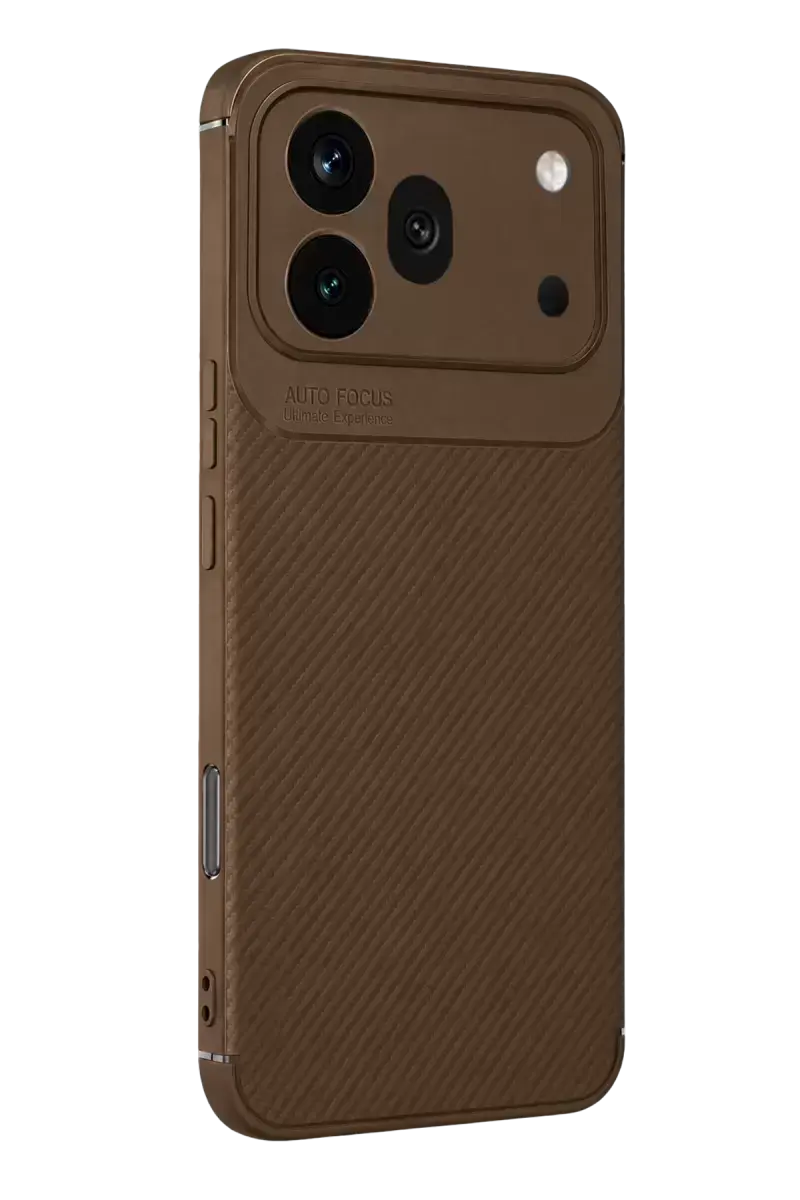 Newface Huawei Honor 600 Pro Auto Focus Karbon Kapak - Kahverengi