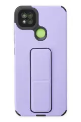Newface Xiaomi Redmi 9c Kılıf Mega Standlı Silikon - Lila