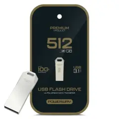 Powerway Premium 512 Gb 100mb/s Ultra Hızlı Usb 3.1 Metal Silver Flash Bellek