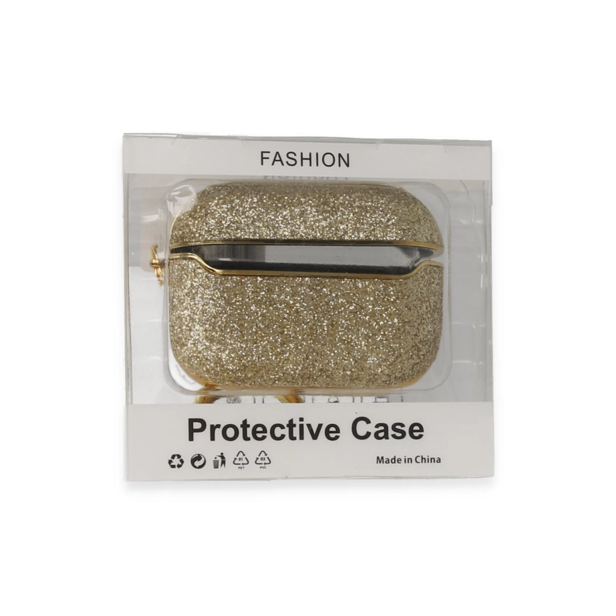 Airpods Pro (1.nesil) Spell Simli Kılıf - Gold