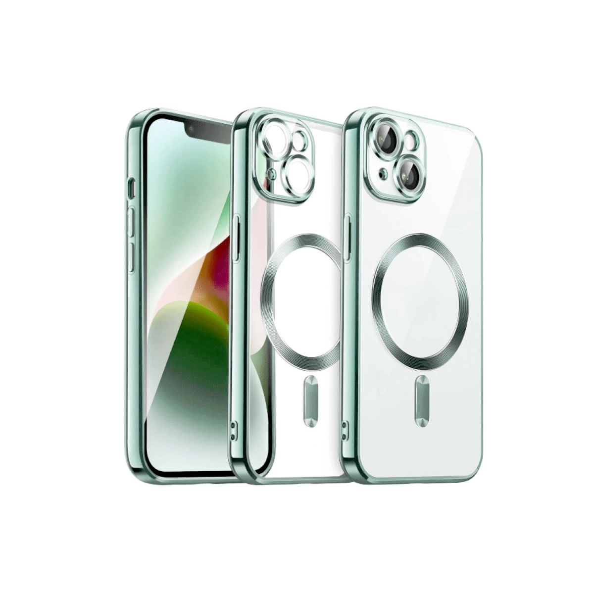 İphone 15 Kılıf Kross Magneticsafe Kapak - Açık Yeşil