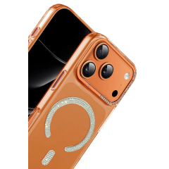 Joko  İphone 17 Pro Max Tash Diamond Magsafe Kapak - Turuncu