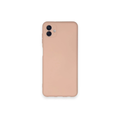 Samsung Galaxy A04 Kılıf Nano İçi Kadife Silikon - Pudra