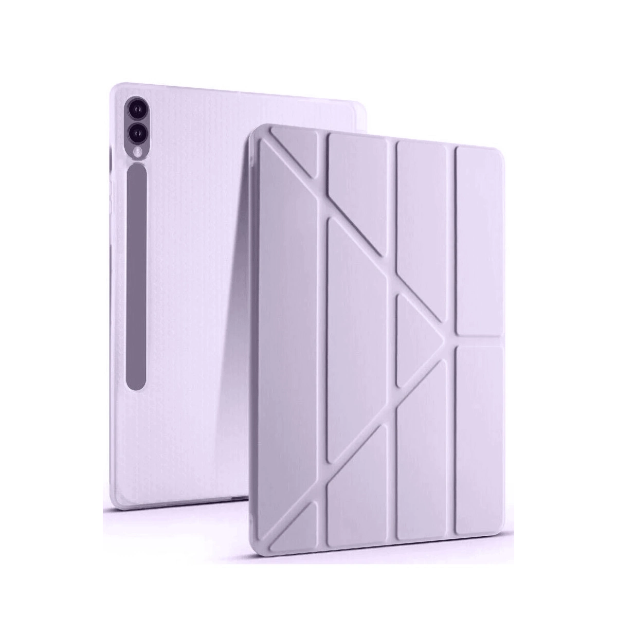 Samsung Galaxy X610 Tab S9 Fe Plus 12.4 Kılıf Kalemlikli Mars Tablet Kılıfı - Lila