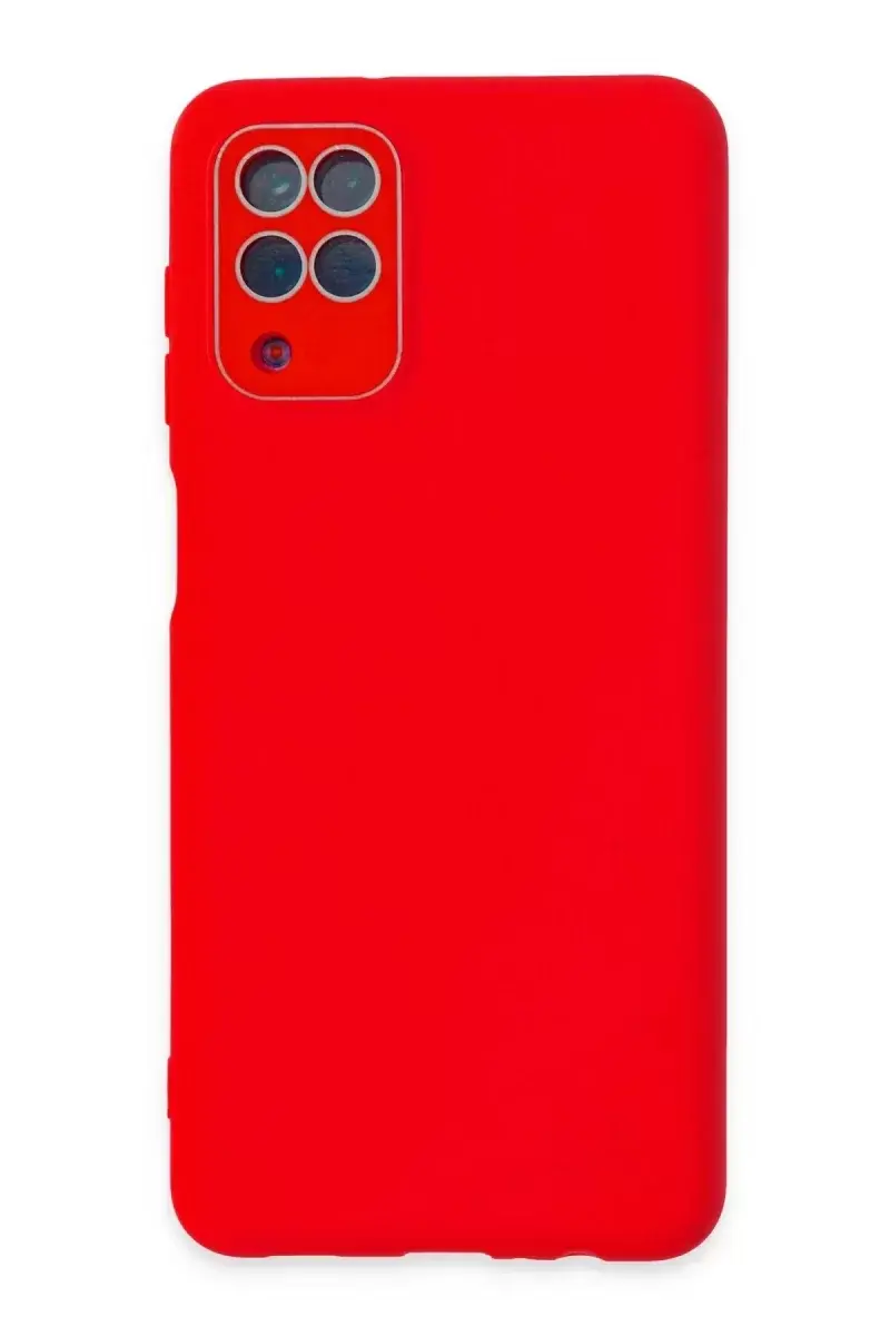 Newface Samsung Galaxy A22 Kılıf Lansman Glass Kapak - Kırmızı