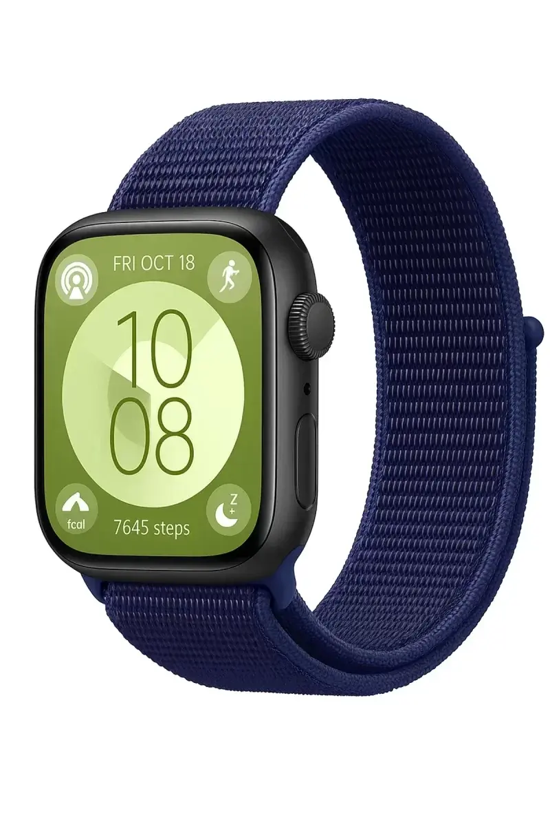 Newface Huawei Fit 4 Hasırlı Cırtcırtlı Kordon - Lacivert-mürdüm