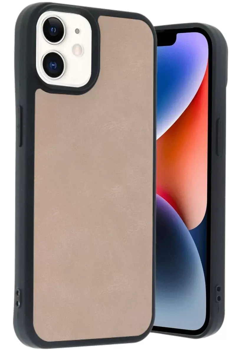 Newface İphone 11 Kılıf Aras Deri Kapak - Pudra