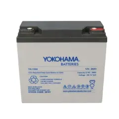 Yokohama Yh-122.4 12 Volt - 24 Amper Elektrikli Bisiklet Aküsü (180x76x167 Mm)