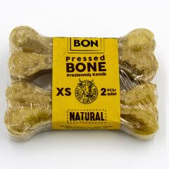 Delibon Deri Köpek Çiğneti Pres Kemik 7cm Natural