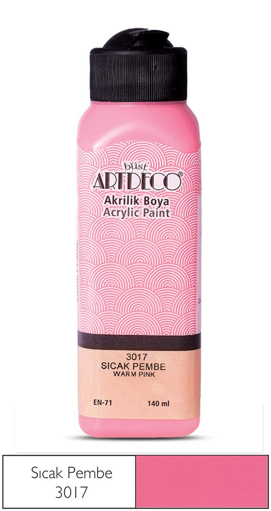 Akrilik Ahşap Boyası 140ml 3017 Sıcak Pembe
