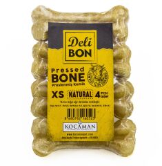 Delibon Deri Köpek Çiğneti Pres Kemik 4x7cm 7cm Natural