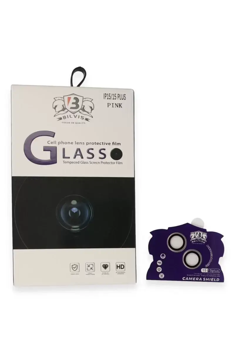 Newface Apple İphone 15 Bilvis Titan Kamera Lens - Pembe