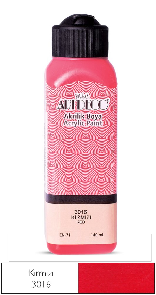 Akrilik Ahşap Boyası 140ml 3016 Kırmızı