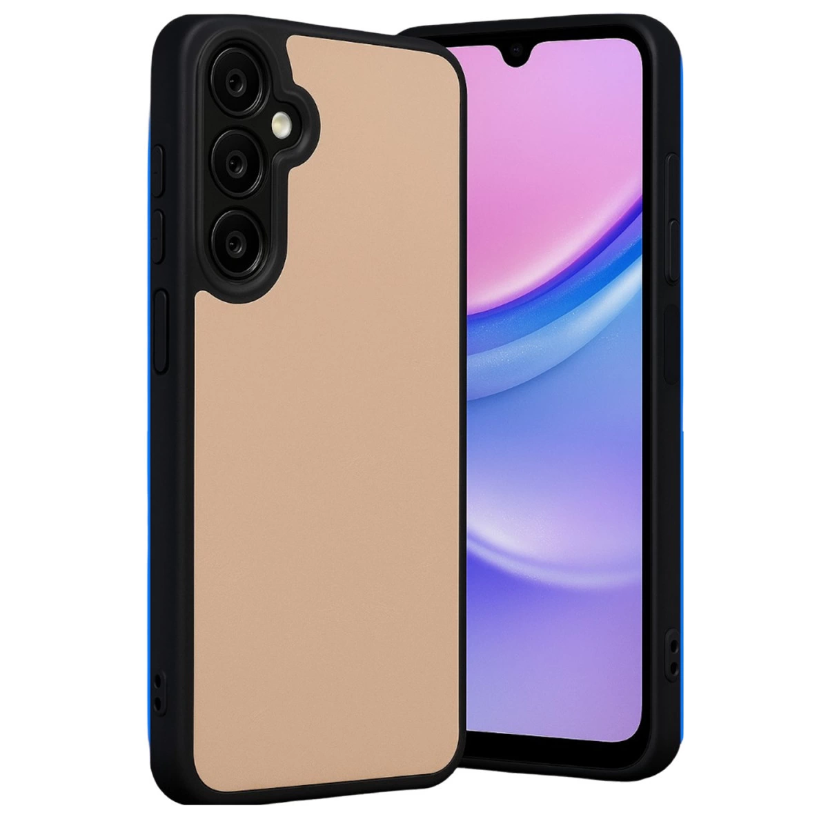 Samsung Galaxy M15 Kılıf Aras Deri Kapak - Pudra