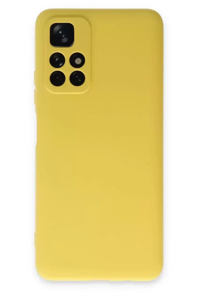 Newface Xiaomi Redmi Note 11t Kılıf Nano İçi Kadife Silikon - Sarı