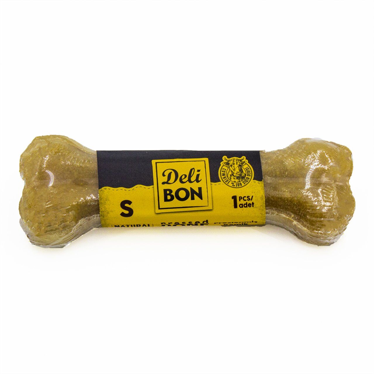Delibon Deri  Köpek Çiğneti Pres Kemik 1x12cm Natural
