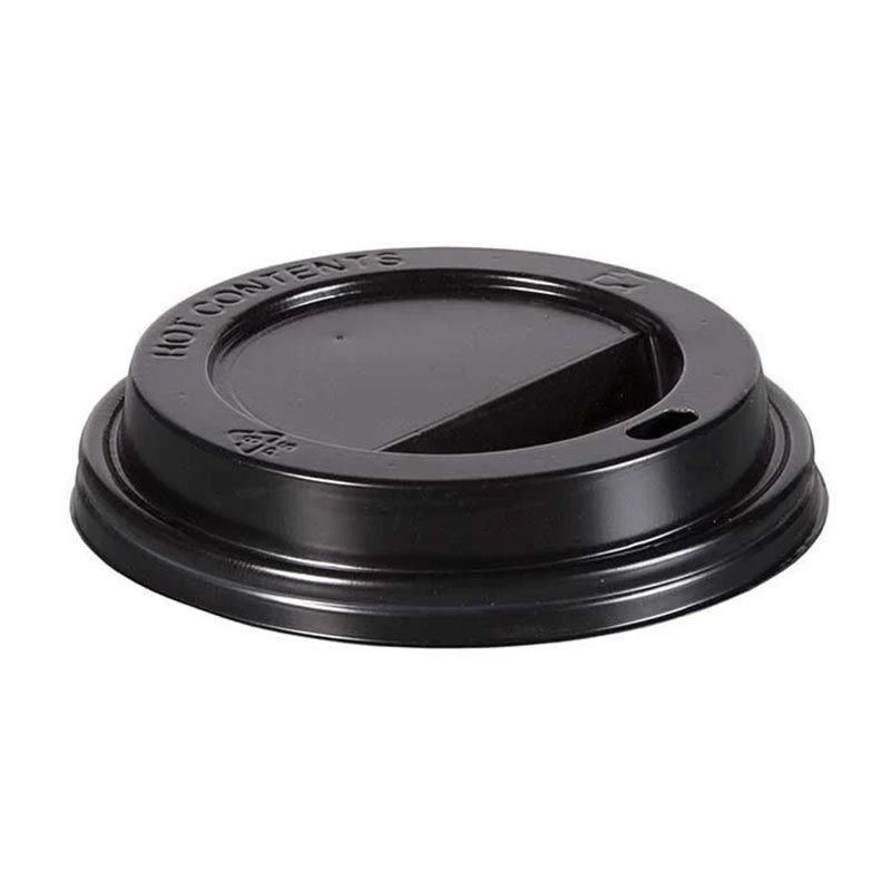 Karton Bardak Soğuk İçecek Kapak, 14 ve 16 Oz Uyumlu, 80 Çap, Siyah
