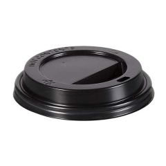 Karton Bardak Soğuk İçecek Kapak, 14 ve 16 Oz Uyumlu, 80 Çap, Siyah
