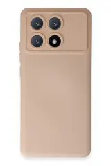 Newface Xiaomi Poco X6 Pro Kılıf Nano İçi Kadife Silikon - Pudra