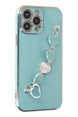 Newface İphone 13 Pro Max Kılıf Esila Silikon - Su Yeşili