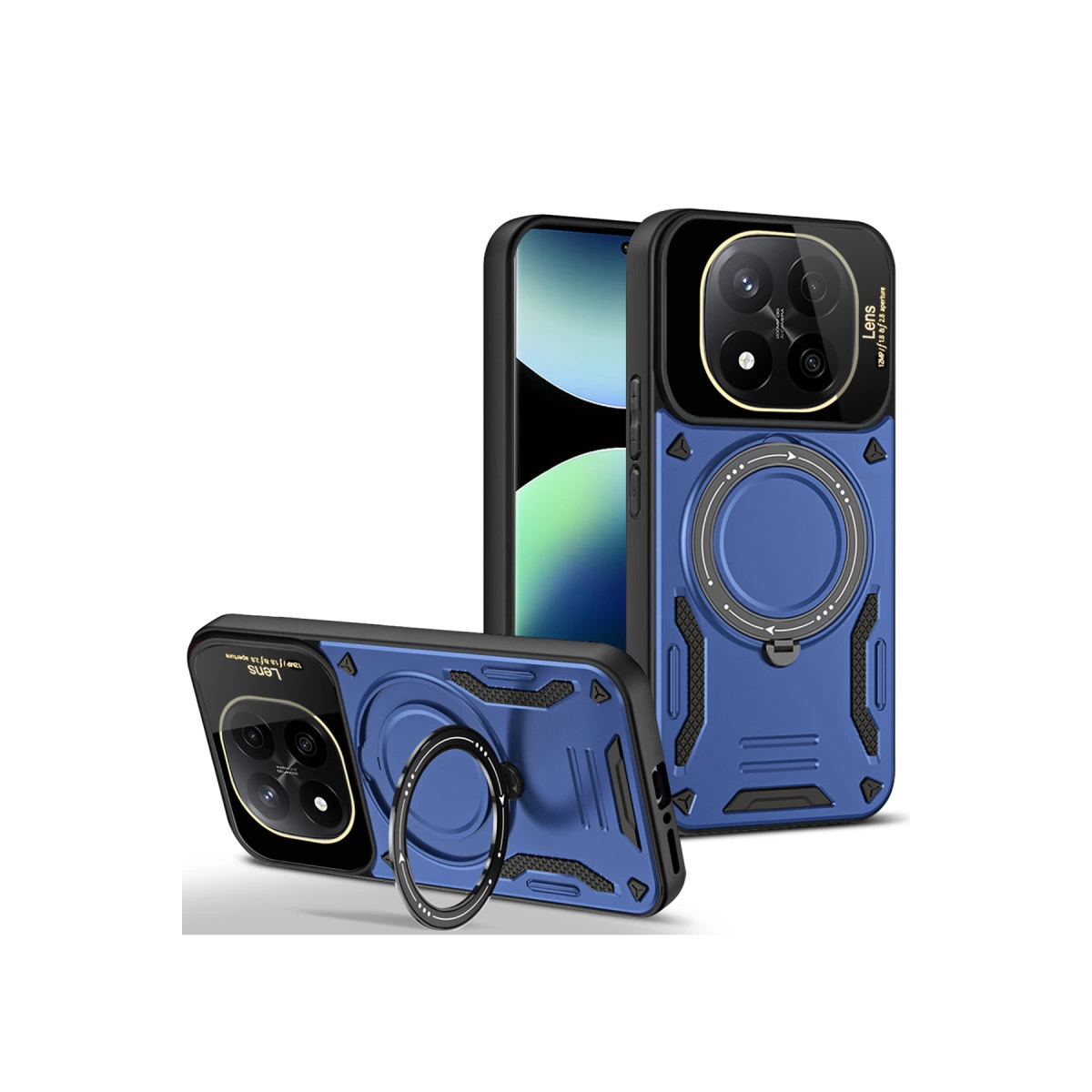 Xiaomi Redmi Note 14 Pro 5g Kılıf Joy Lens Standlı Kapak - Lacivert