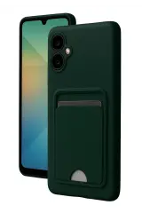 Newface Samsung Galaxy A07 4g Kelvin Kartvizitli Silikon - Koyu Yeşil