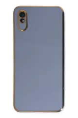 Newface Xiaomi Redmi 9a Kılıf Volet Silikon - Mavi