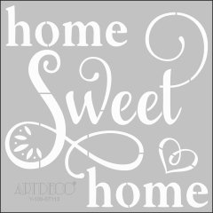 Stencil 30x30cm Home Sweet Home 113