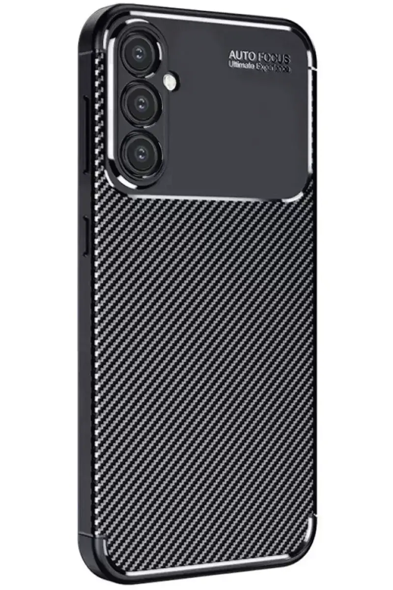 Newface Samsung Galaxy A16 5g Kılıf Auto Focus Karbon Kapak - Siyah