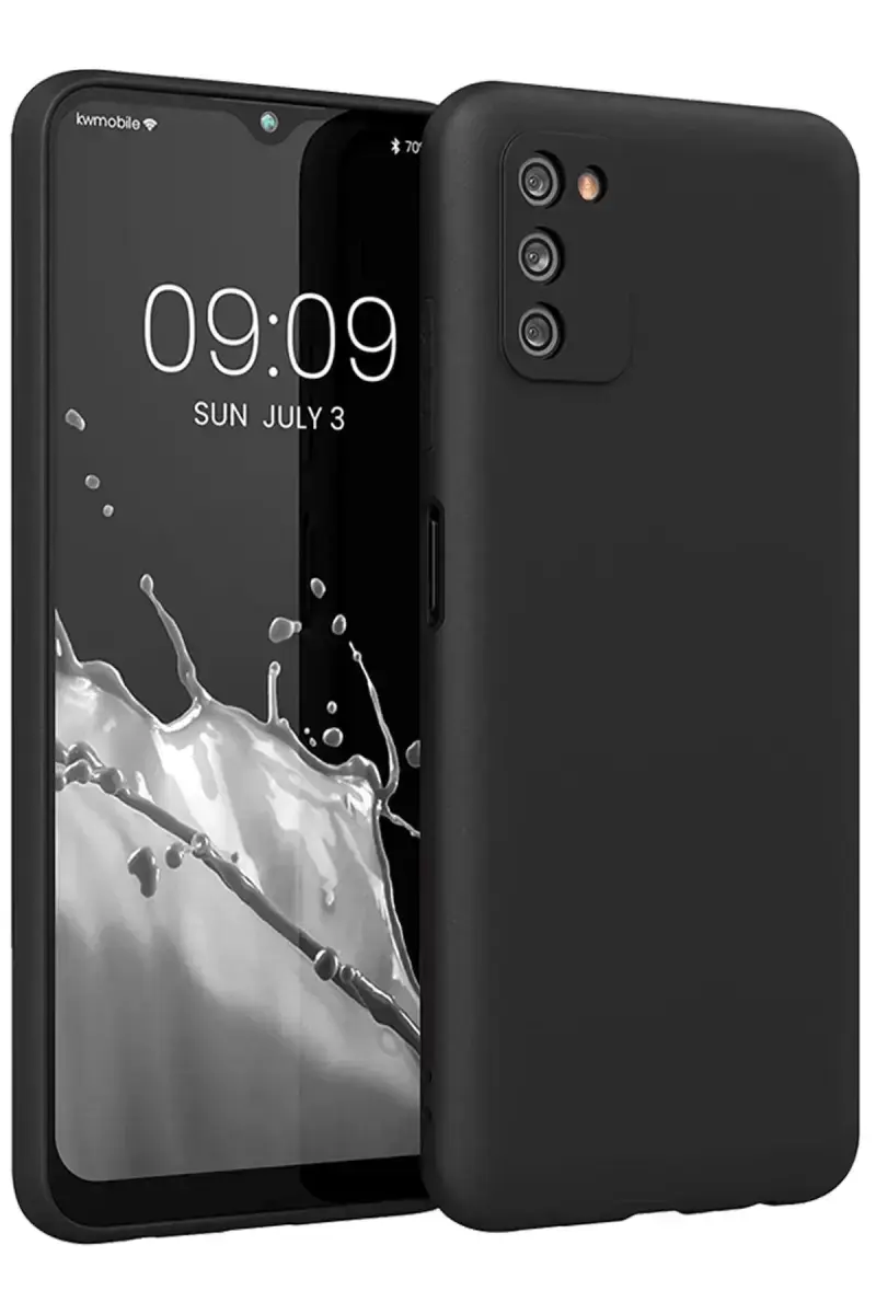 Newface Samsung Galaxy A03s Kılıf First Silikon - Siyah