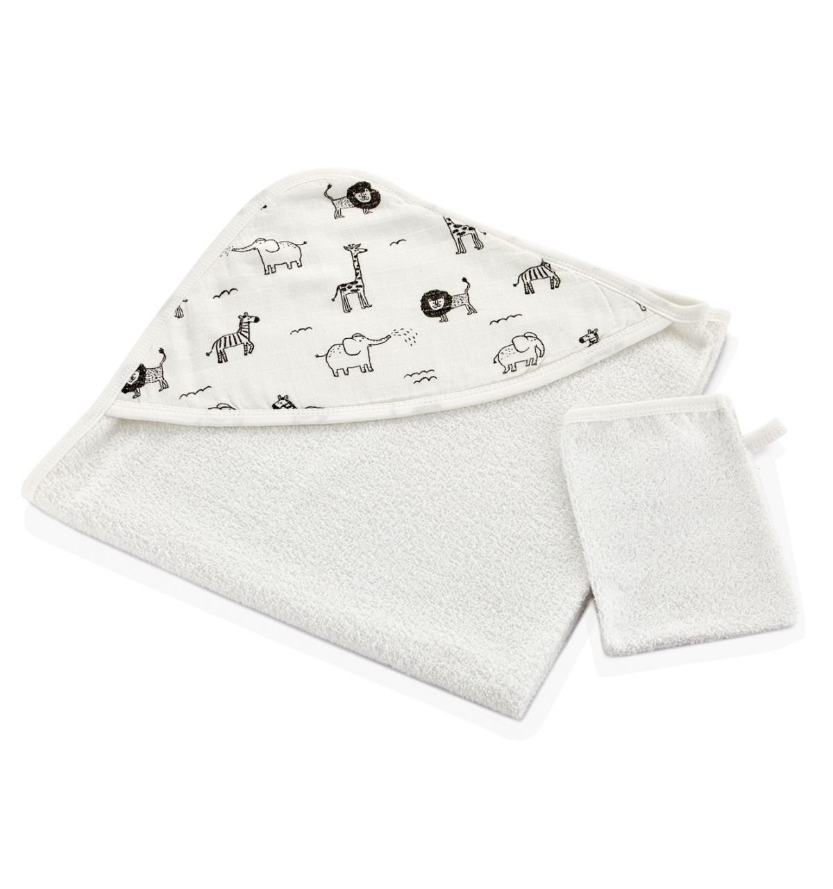 Babyjem Bebek Banyo Havlu Keseli Safari