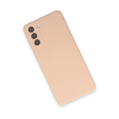 Samsung Galaxy S21 Plus Kılıf Nano İçi Kadife Silikon - Pudra
