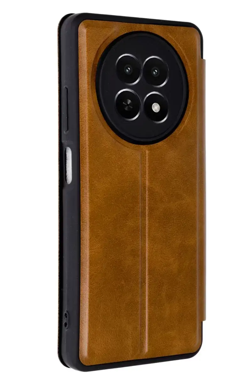 Newface Realme 12 5g Kılıf Flip Cover - Taba