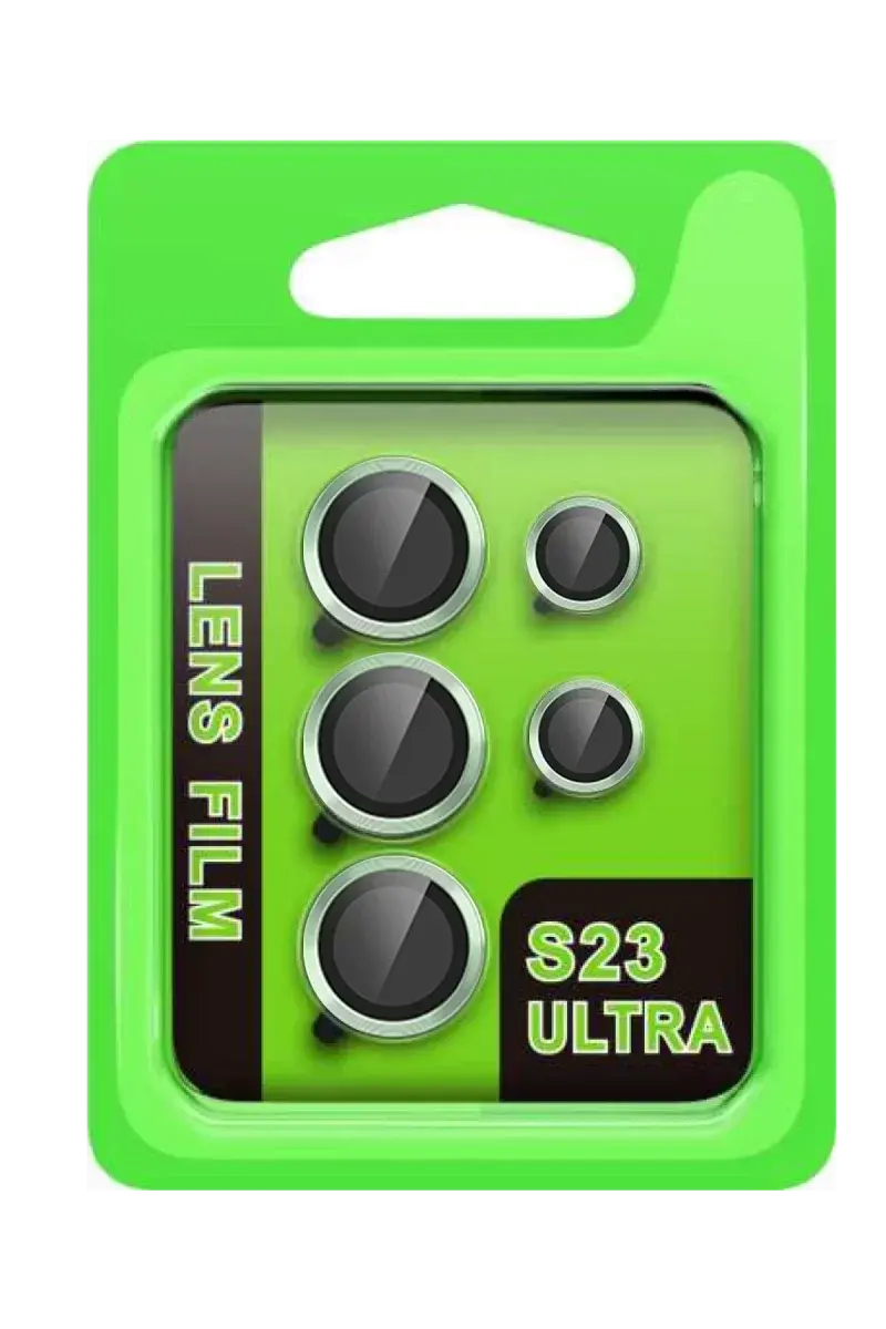 Newface Samsung Galaxy S23 Ultra Raze Metal Kamera Lens - Yeşil