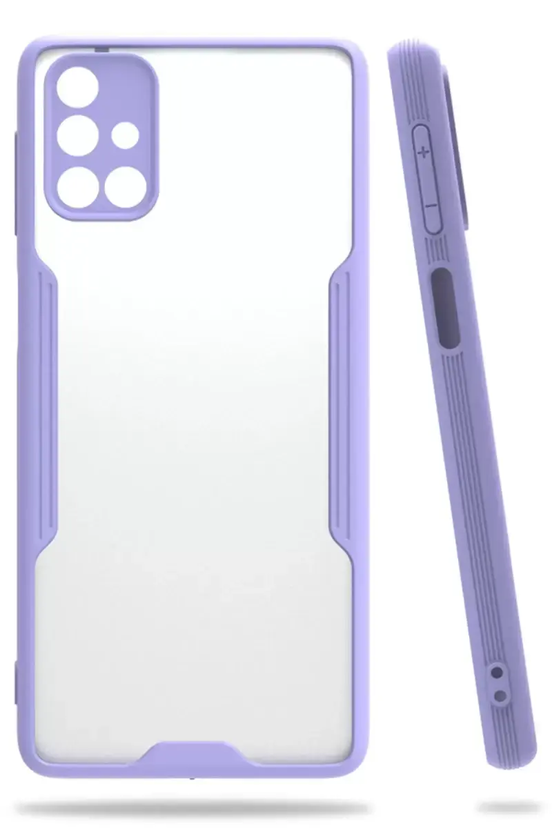 Newface Samsung Galaxy M31s Kılıf Platin Silikon - Lila