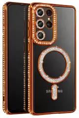 Newface Samsung Galaxy S26 Ultra Joke Simli Magneticsafe Kılıf - Turuncu