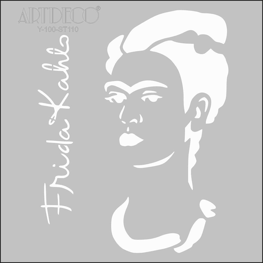 Stencil 30x30cm Frida Kahlo 110